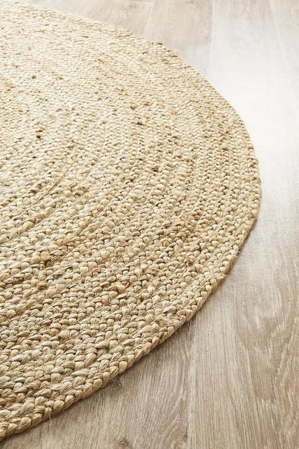 Round Jute Natural Rug