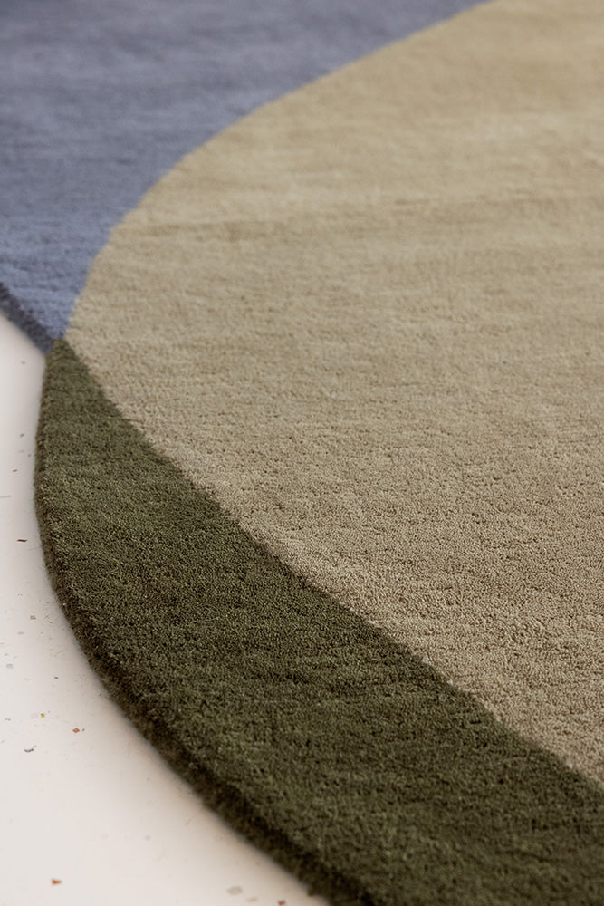 Brink & Campman Element Chad Grey Green 087704 Round Rug