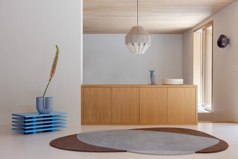 Brink & Campman Element Chad Brown Blue 087705 Round Rug