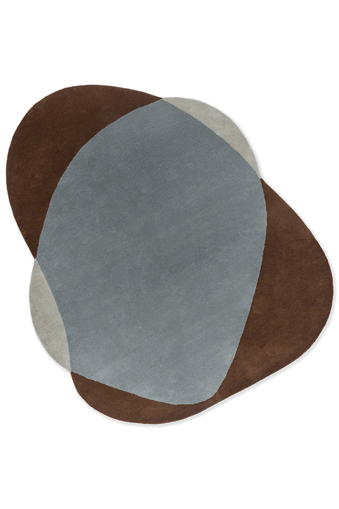Brink & Campman Element Chad Brown Blue 087705 Round Rug