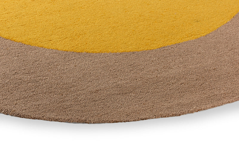 Brink & Campman Habitat Festival Round Yellow 496306 Outdoor Rug