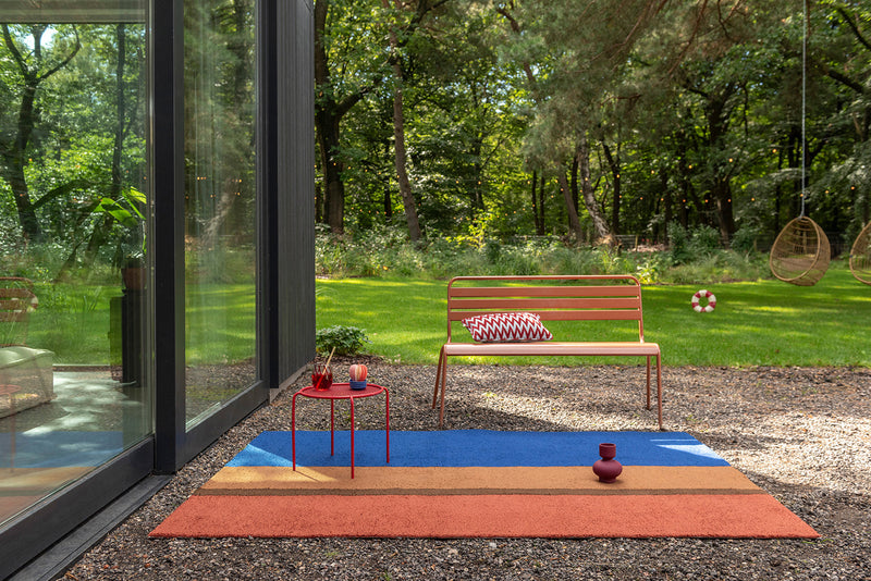 Brink & Campman Habitat Festival Stripe Blue 496518 Outdoor Rug