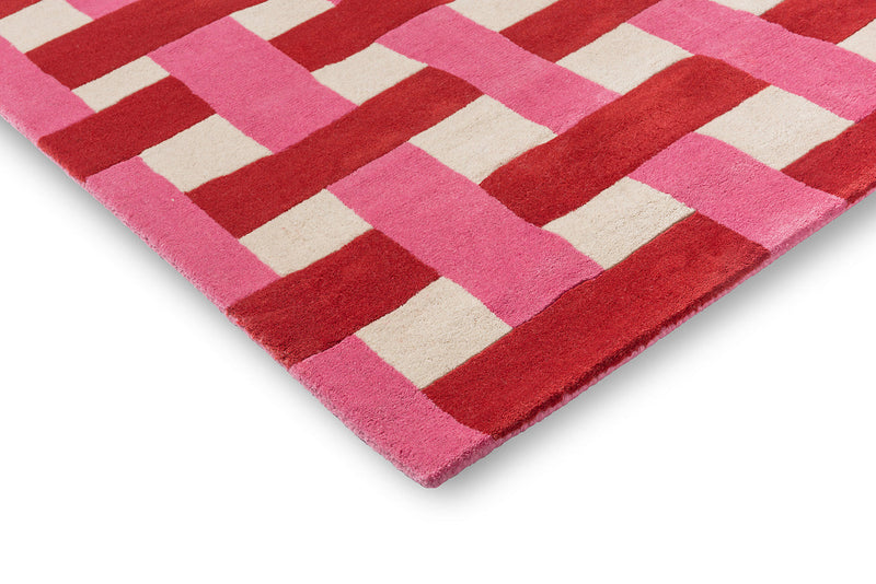 Sophie Robinson x Harlequin Basket Weave Coral/Rose 144102 Rug