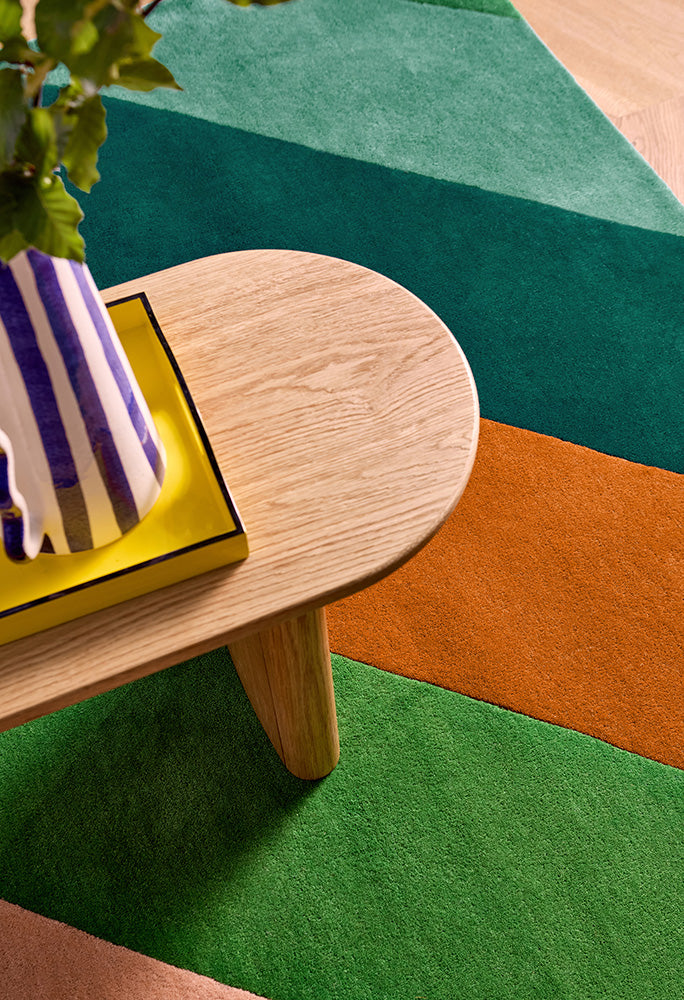 Sophie Robinson x Harlequin Sherbet Stripe Emerald/Amber 144417 Rug