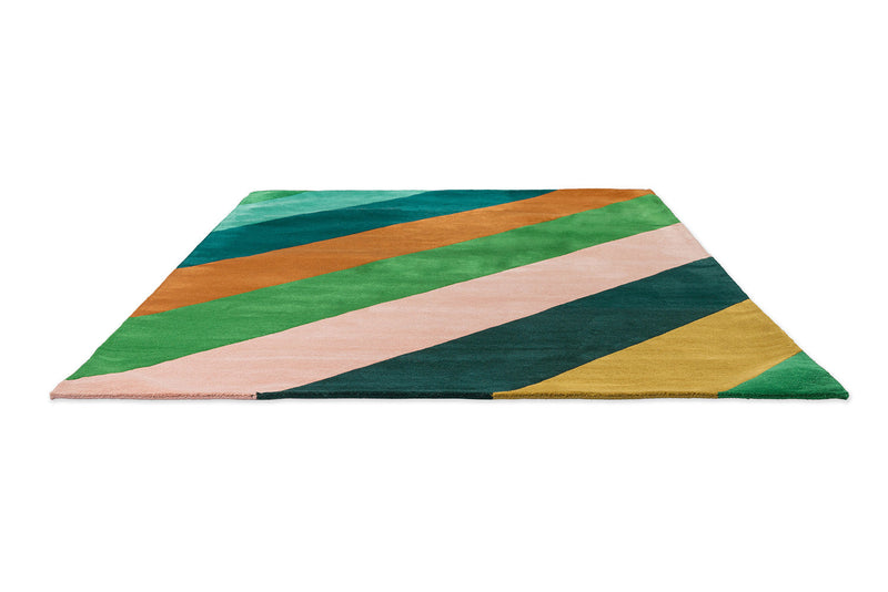 Sophie Robinson x Harlequin Sherbet Stripe Emerald/Amber 144417 Rug