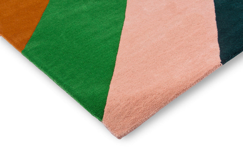 Sophie Robinson x Harlequin Sherbet Stripe Emerald/Amber 144417 Rug