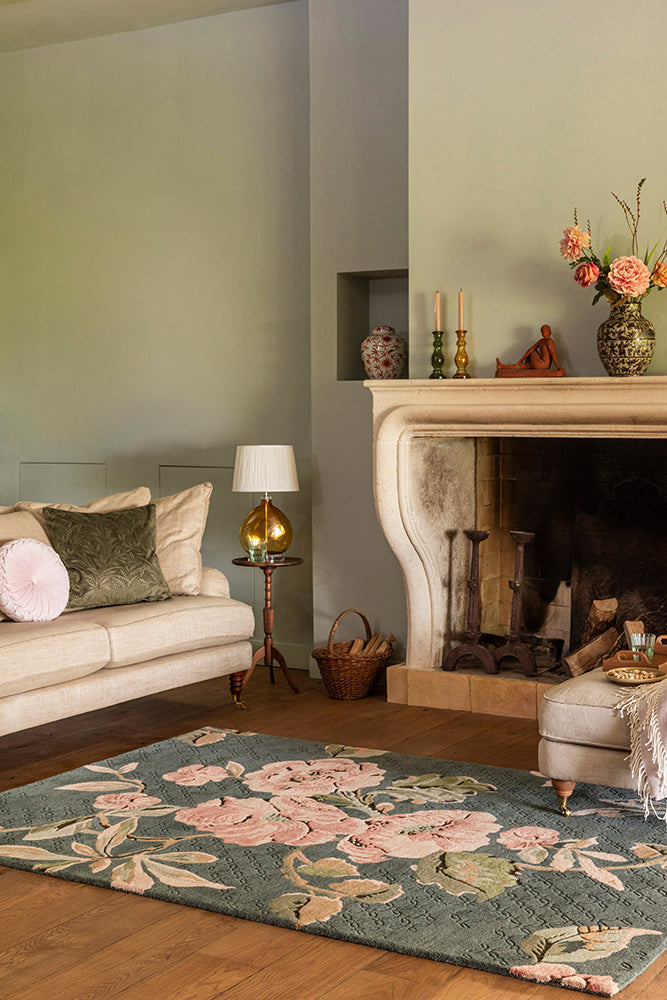 Laura Ashley Aylworth Trail Fern Green 078607 Rug