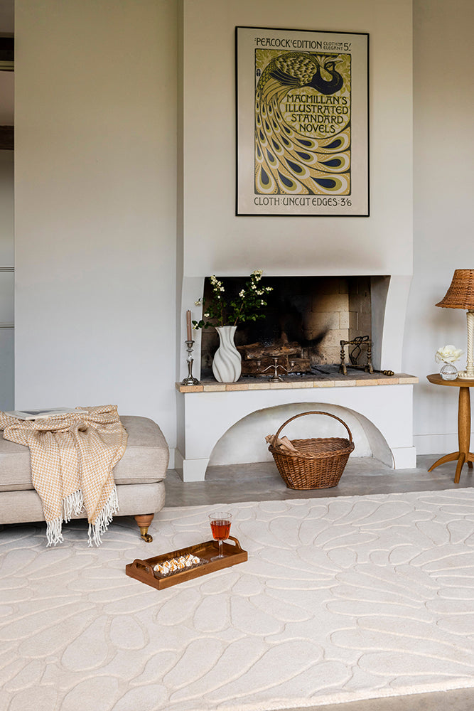 Laura Ashley Coleby Petals Ivory Cream 078809 Rug