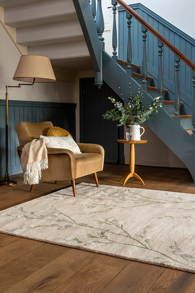 Laura Ashley Pussy Willow Hedgerow Green 079807 Rug