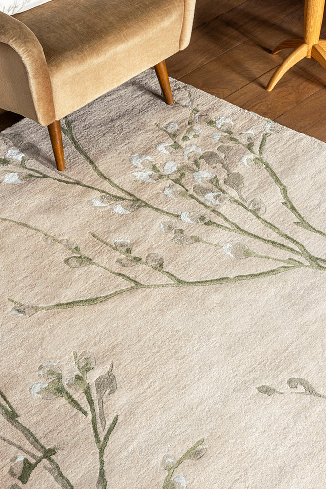 Laura Ashley Pussy Willow Hedgerow Green 079807 Rug