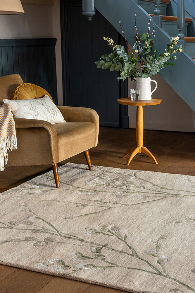 Laura Ashley Pussy Willow Hedgerow Green 079807 Rug