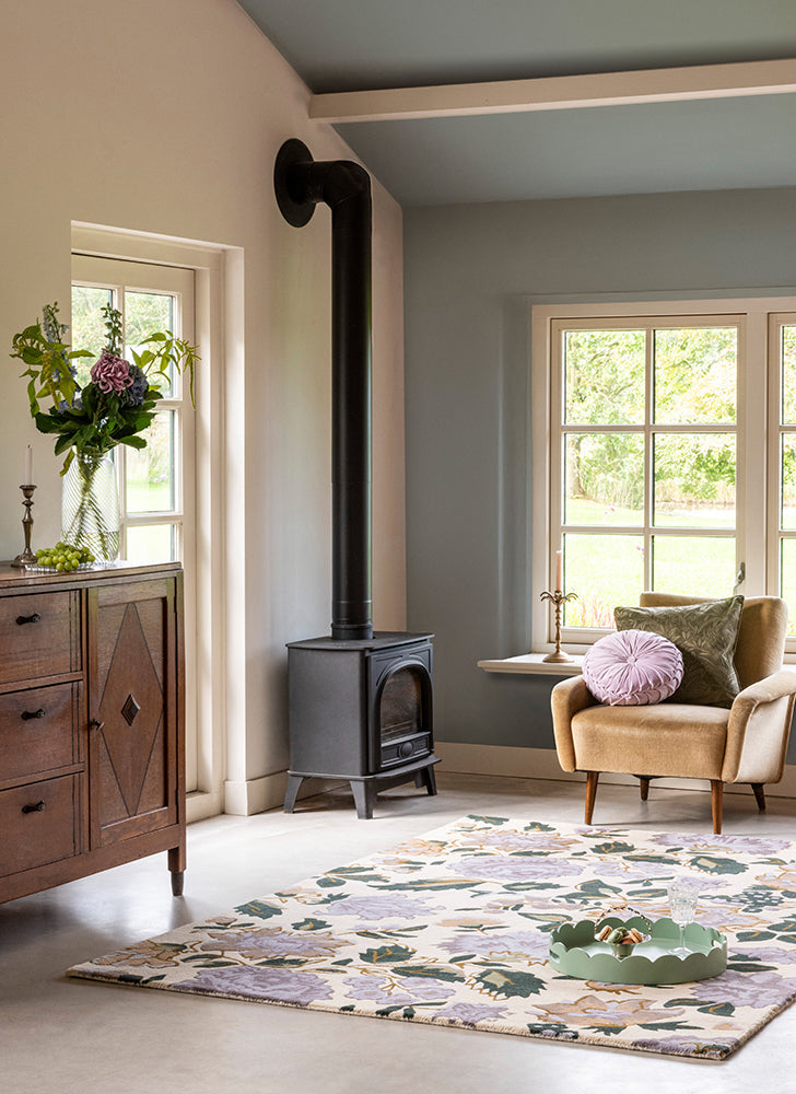 Laura Ashley Wendling Floral Heather Purple 083104 Rug