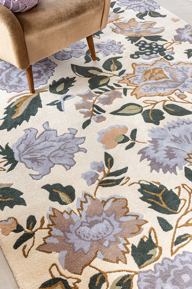 Laura Ashley Wendling Floral Heather Purple 083104 Rug