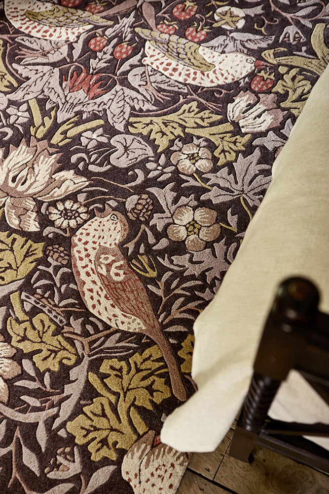 Morris & Co Strawberry Thief Grape 027705 Rug