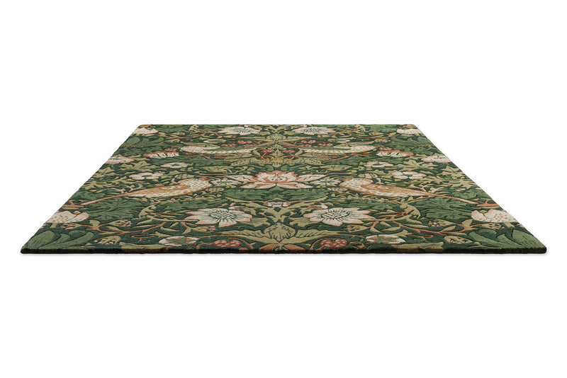 Morris & Co Strawberry Thief Forest 027707 Rug