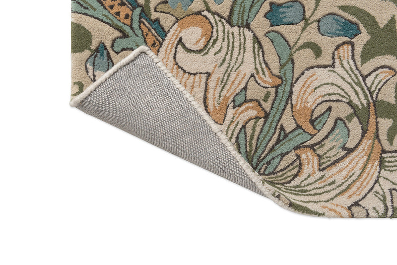 Morris & Co Golden Lily Green - Red 130107 Rug