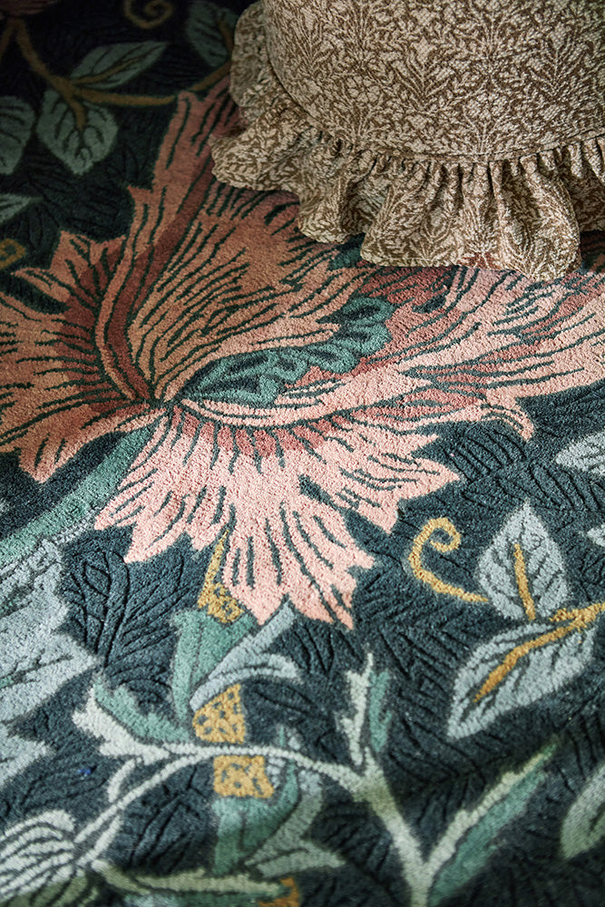 Morris & Co Honeysuckle & Tulip Teal 130407 Rug