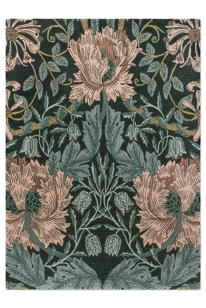 Morris & Co Honeysuckle & Tulip Teal 130407 Rug