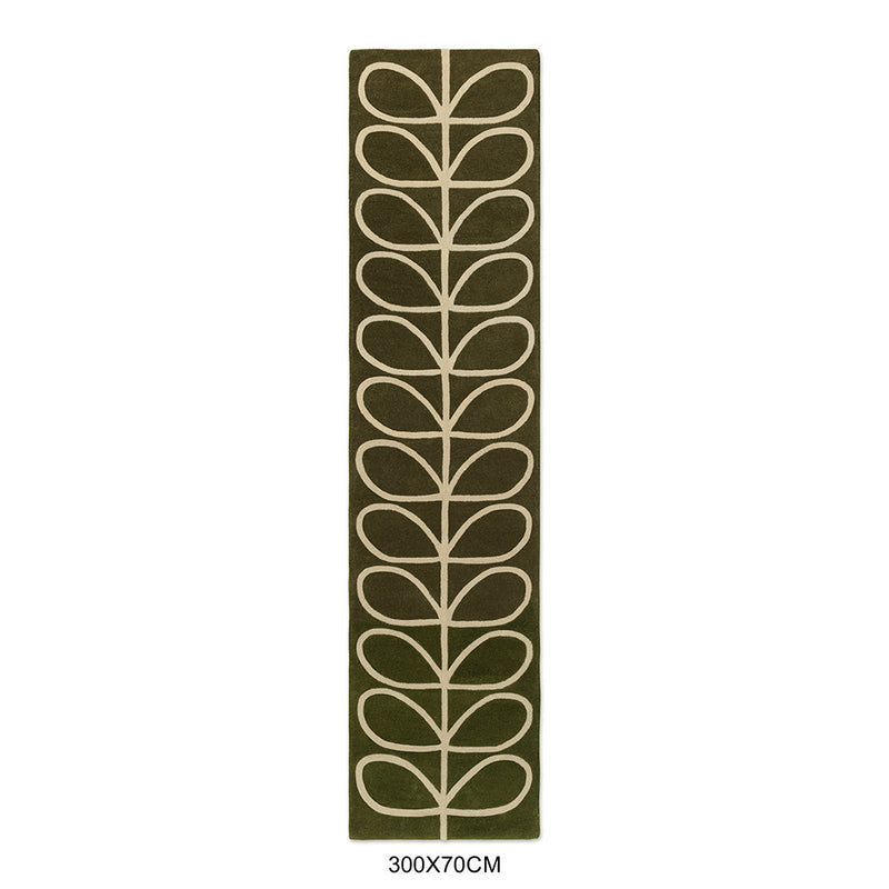 Orla Kiely Linear Stem Olive 060501 Runner Rug