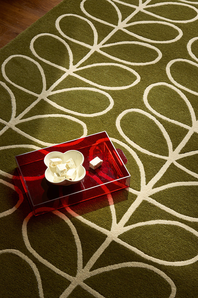 Orla Kiely Linear Stem Olive 060501 Rug