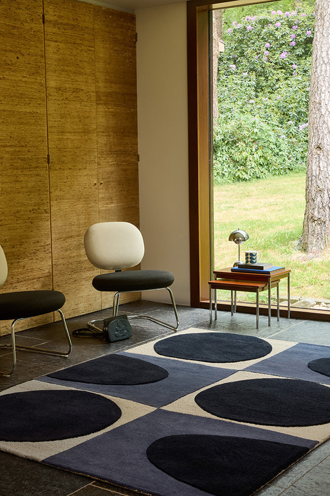 Orla Kiely Spot Square Blue - Navy 157908 Rug