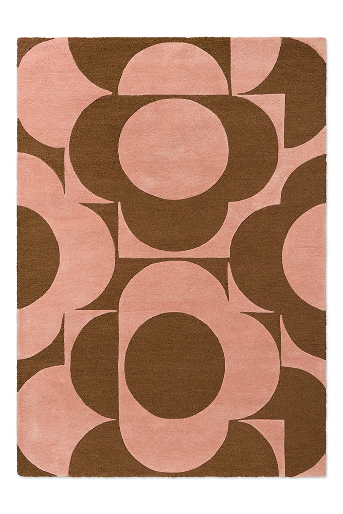 Orla Kiely Prism Flower Pink - Terracotta 158002 Rug