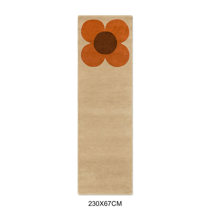 Orla Kiely Flower Placement Pumpkin - Ecru 158203 Rug