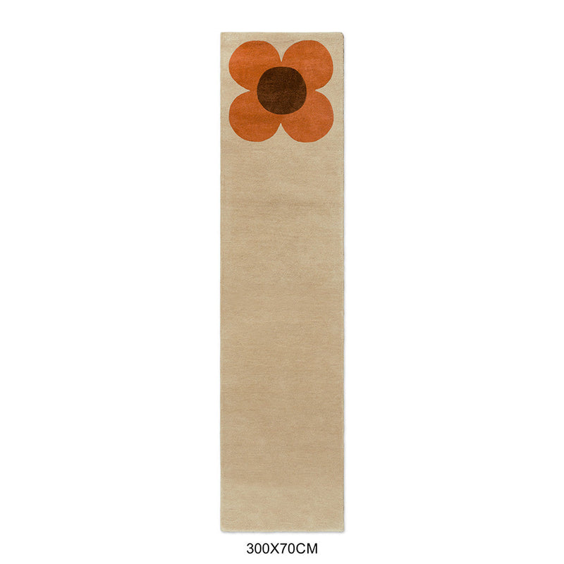 Orla Kiely Flower Placement Pumpkin - Ecru 158203 Rug