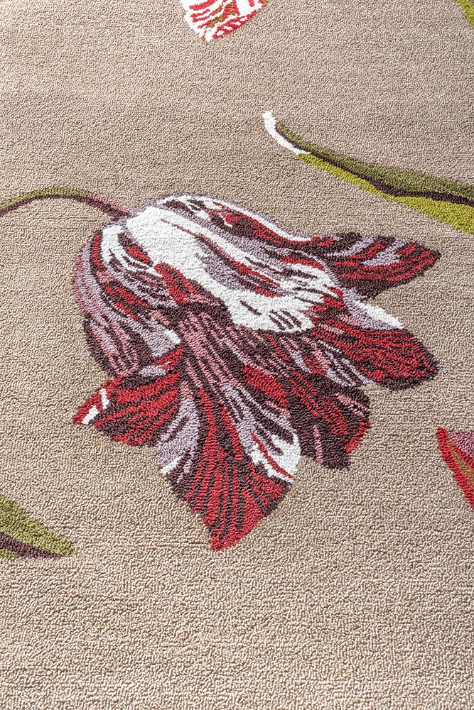 Ted Baker Botanical Tulip Burgundy 455610 Outdoor Rug