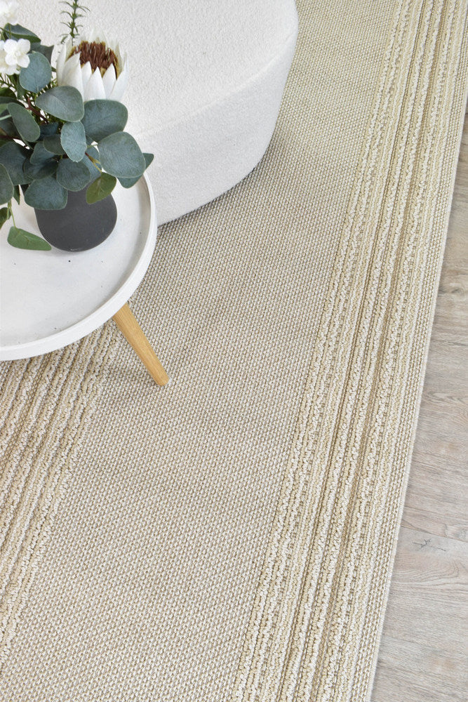 Colorado Lines Beige Outdoor Rug