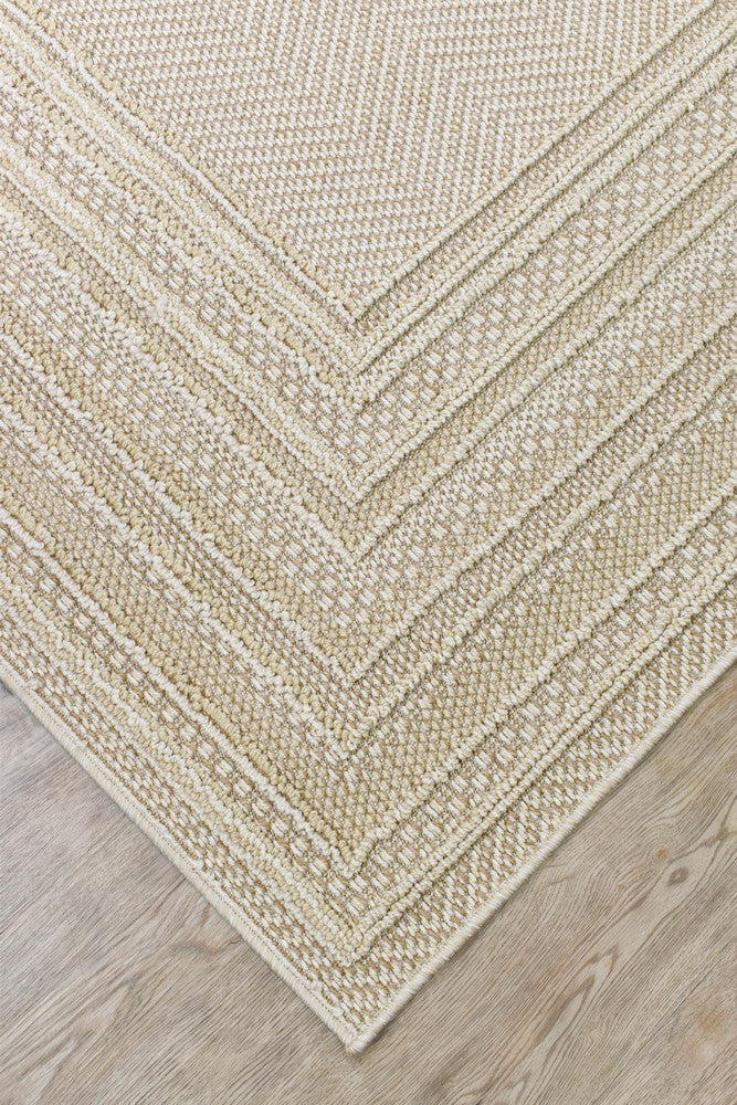 Colorado Lines Beige Outdoor Rug