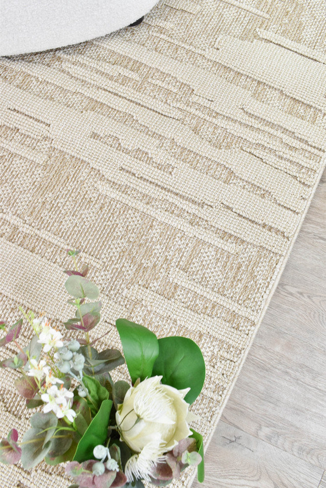 Colorado Waves Beige Outdoor Rug