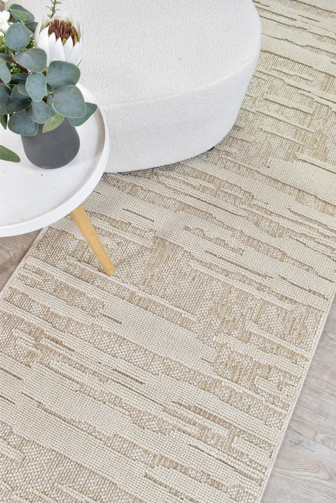 Colorado Waves Beige Outdoor Rug