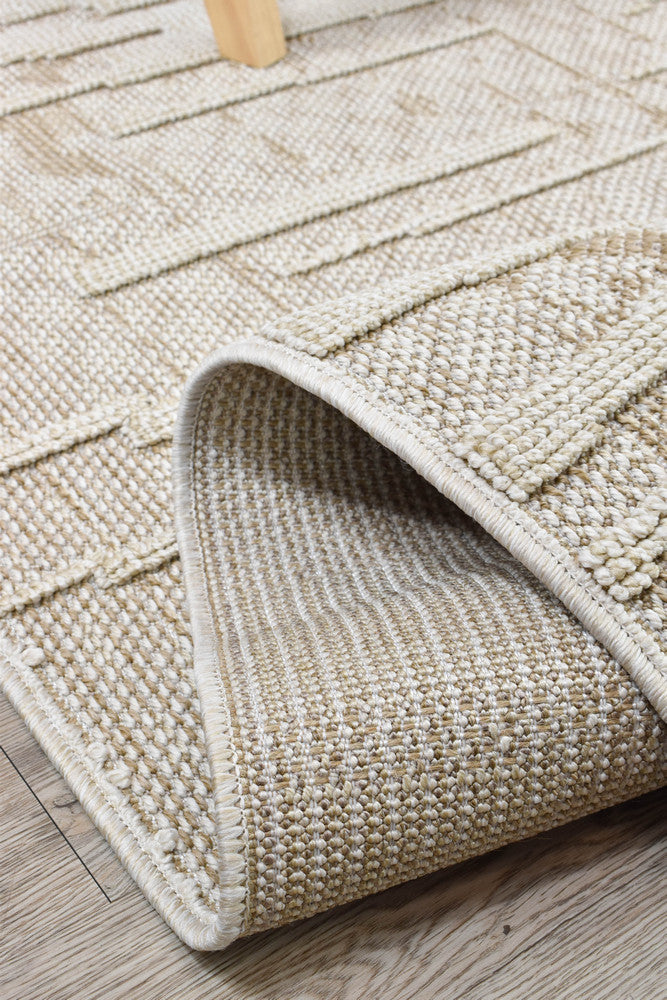 Colorado Waves Beige Outdoor Rug