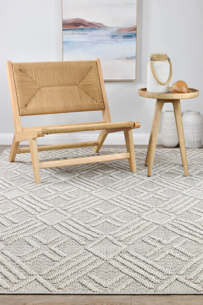 Colorado Diamond Light Grey Outdoor Rug
