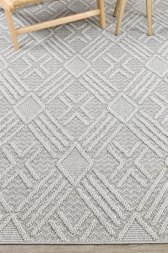 Colorado Diamond Light Grey Outdoor Rug
