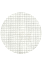 Bubble White Round Machine Washable Rug