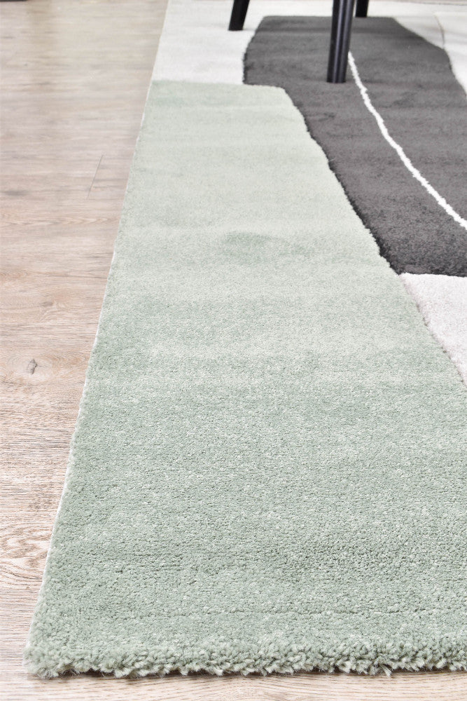 Aria Grey Green Abstract Rug