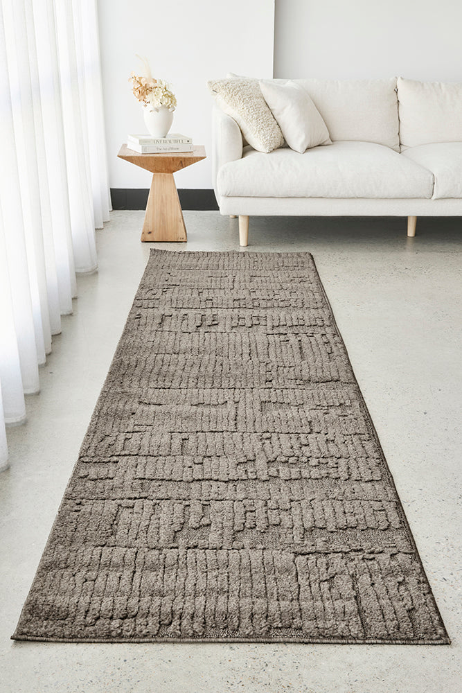 Haven Aliya Mocha Runner Rug
