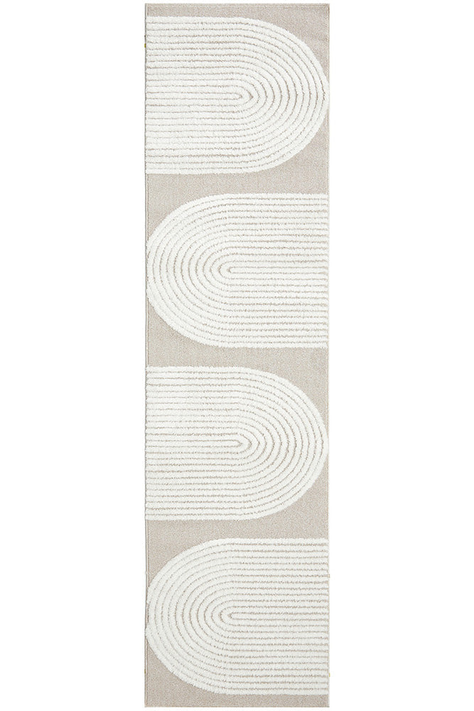 Lotus Abbey Beige White Rug