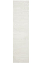 Lotus Abbey White Runner Rug