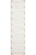 Lotus Carl Beige White Runner Rug