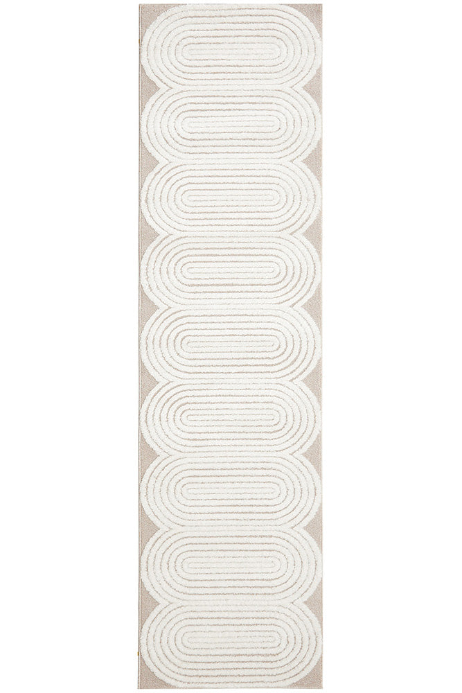 Lotus Carl Beige White Rug