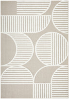 Lotus Leo Beige White Rug