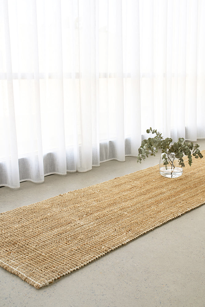 Madras Marlo Natural Jute Runner Rug