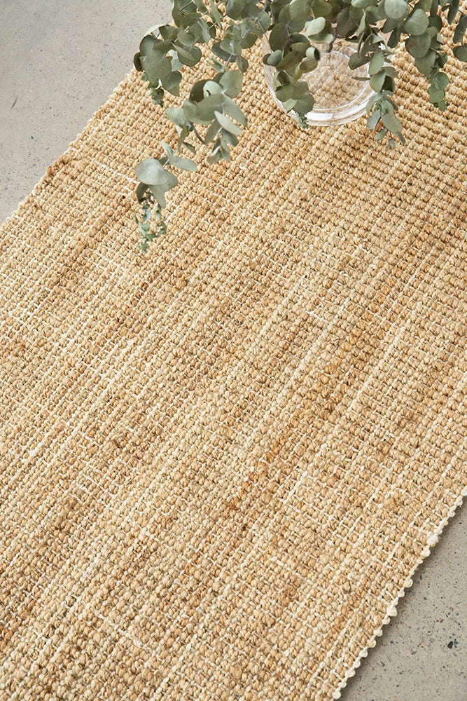 Madras Marlo Natural Jute Runner Rug