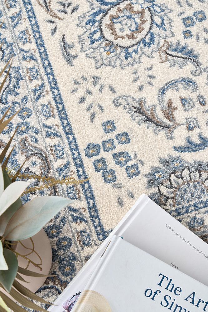 Melody Nain Cream Blue Rug