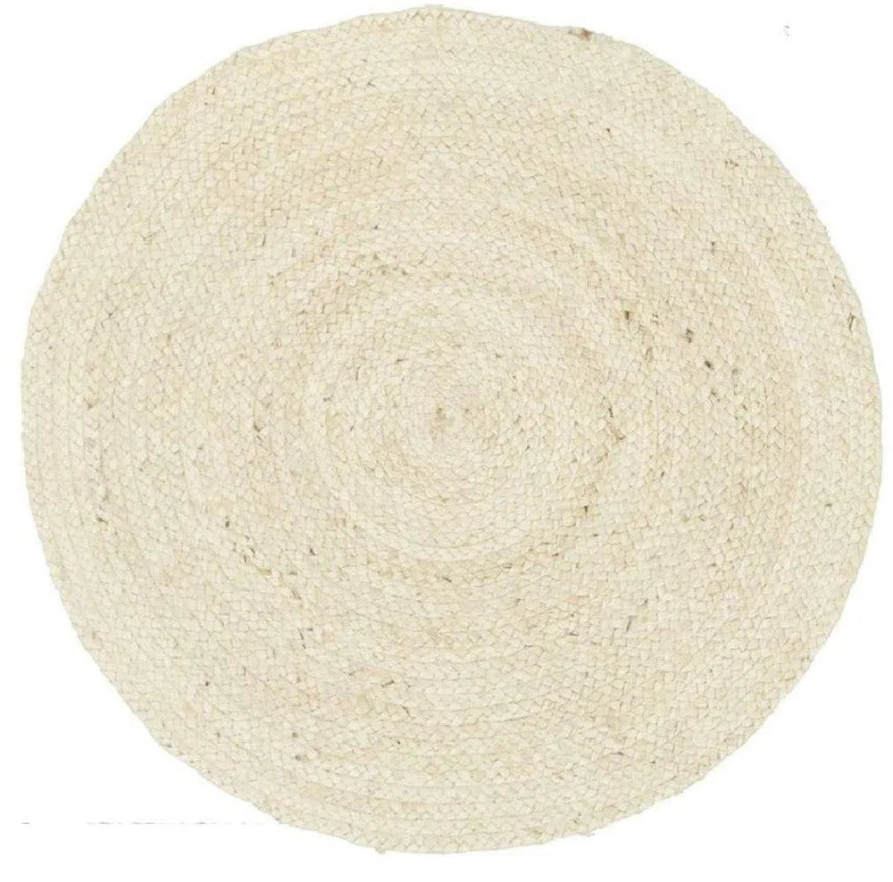 Atrium-Round Jute Natural Rug Bleached