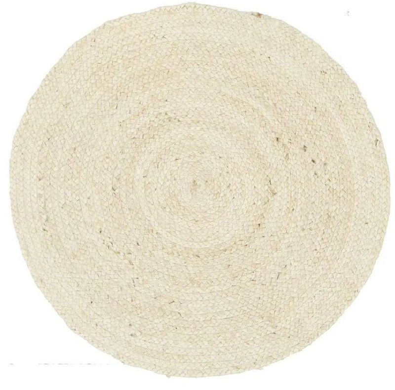 Atrium-Round Jute Natural Rug Bleached