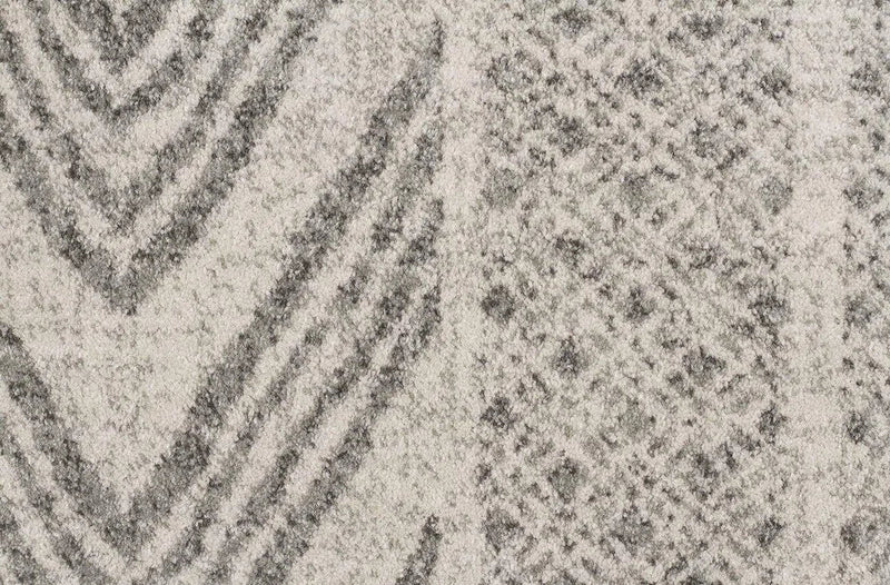 Mirage-Adani Modern Tribal Design Grey Round Rug